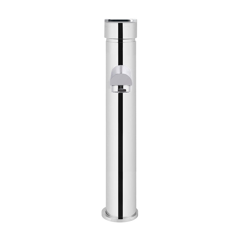 POLISHED CHROME ROUND PADDLE TALL BASIN MIXER