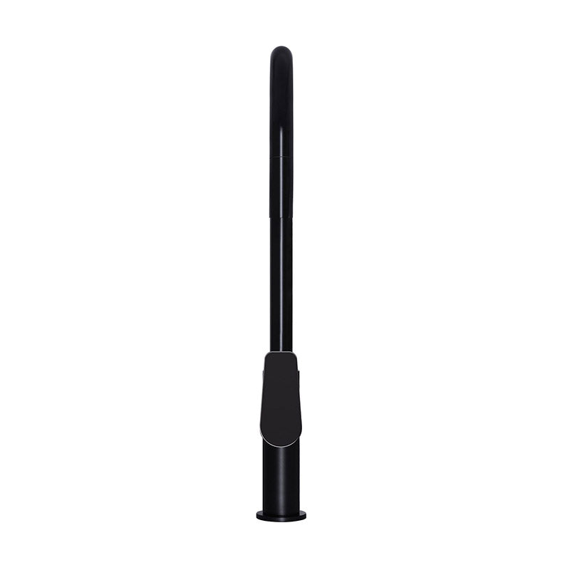 MATT BLACK ROUND ROUND PADDLE PICCOLA PULL OUT KITCHEN MIXER TAP
