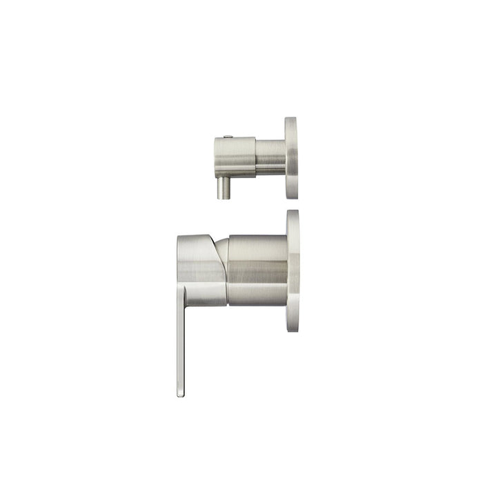 BRUSHED NICKEL ROUND PADDLE DIVERTER MIXER