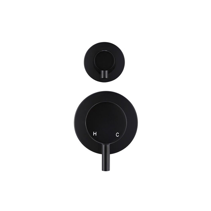 MATTE BLACK ROUND DIVERTER MIXER