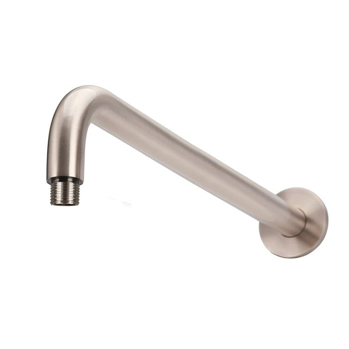 CHAMPAGNE ROUND WALL CURVED SHOWER ARM 400MM