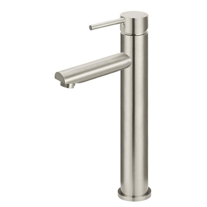 BRUSHED NICKEL ROUND TALL BASIN MIXER