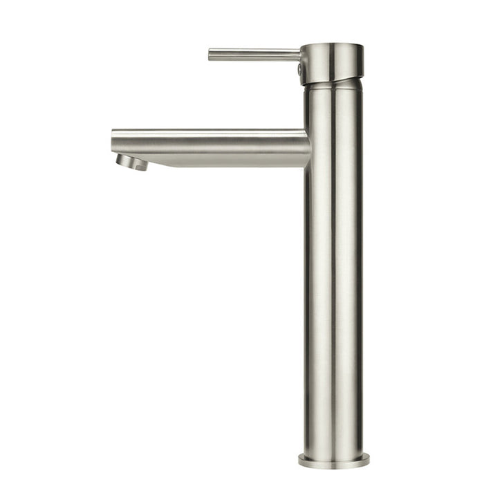 BRUSHED NICKEL ROUND TALL BASIN MIXER