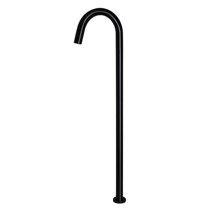 MATTE BLACK ROUND FREESTANDING BATH SPOUT