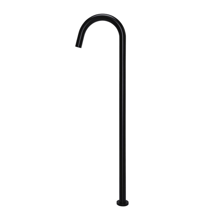 MATTE BLACK ROUND FREESTANDING BATH SPOUT