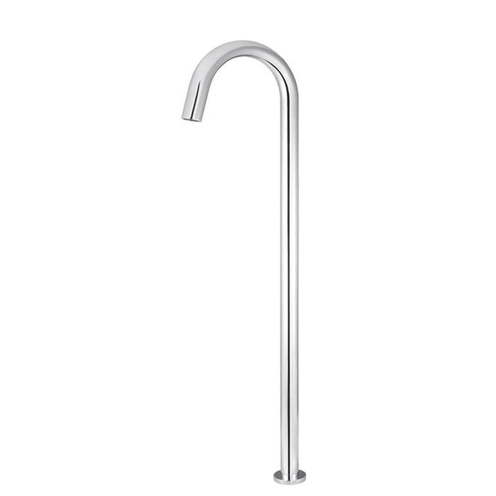 POLISHED CHROME ROUND FREESTANDING BATH SPOUT