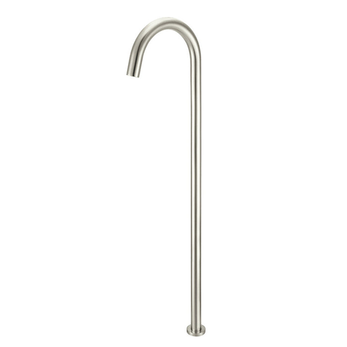 BRUSHED NICKEL ROUND FREESTANDING BATH SPOUT