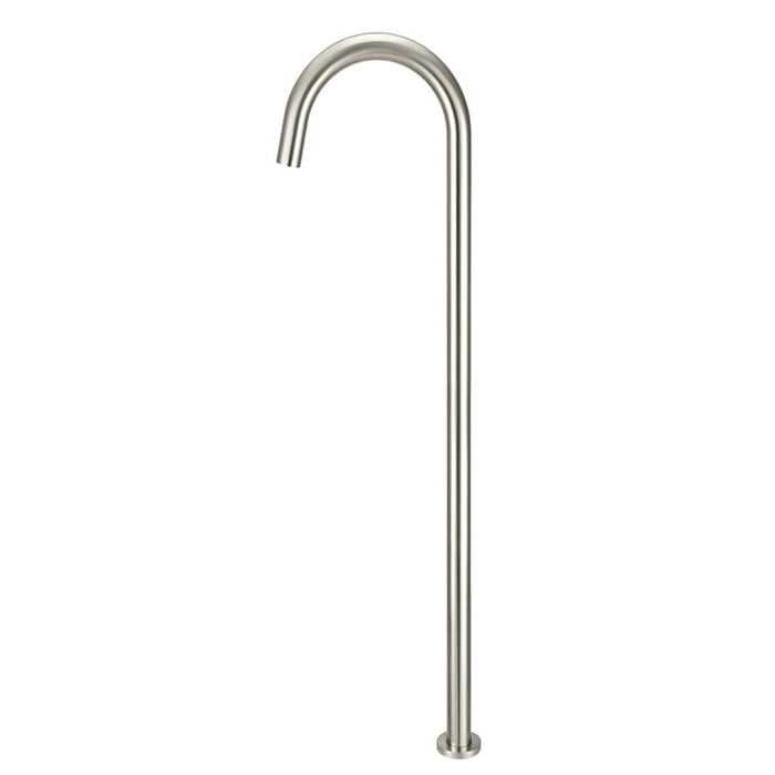 BRUSHED NICKEL ROUND FREESTANDING BATH SPOUT