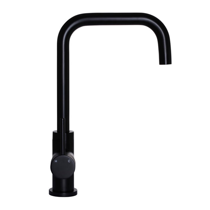 MATT BLACK ROUND KITCHEN MIXER TAP (MK02)