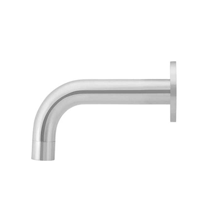 CHROME ROUND CURVED SPOUT 130MM