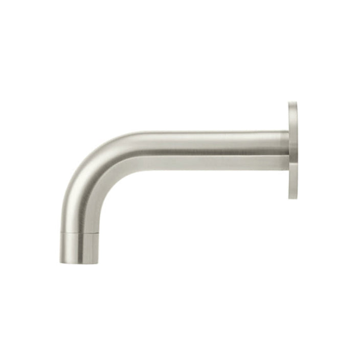 BRUSHED NICKEL ROUND CURVED SPOUT 130MM