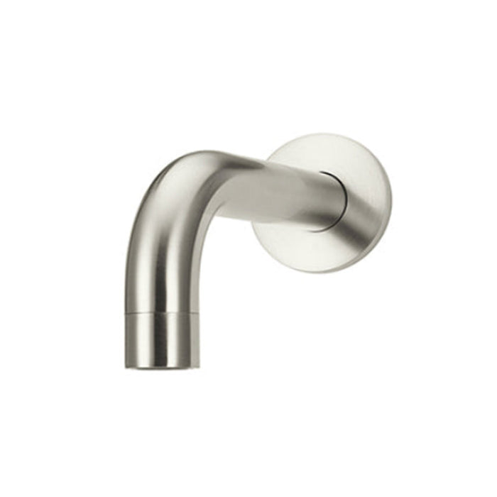 BRUSHED NICKEL ROUND CURVED SPOUT 130MM