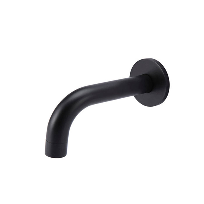 MATT BLACK ROUND CURVED SPOUT 130MM