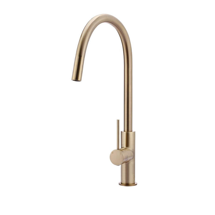 CHAMPAGNE ROUND PICCOLA PULL OUT KITCHEN MIXER TAP