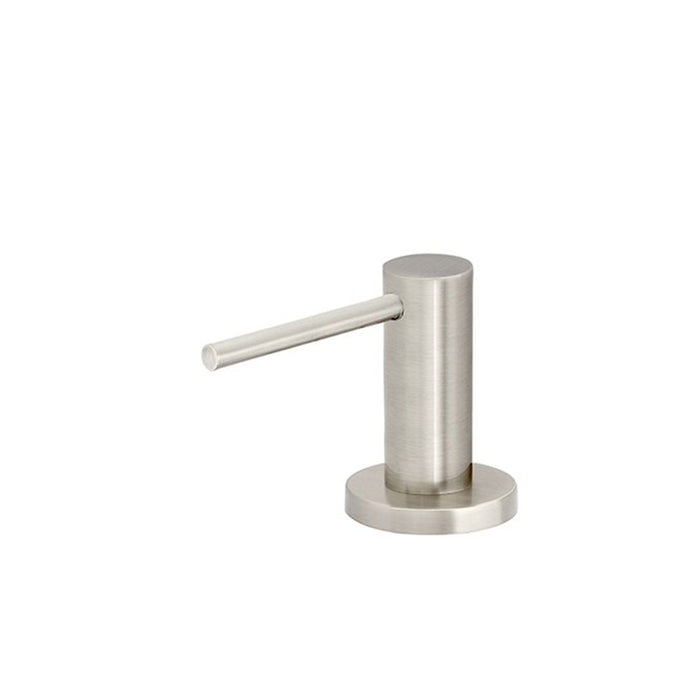 BRUSHED NICKEL ROUND SOAP DISPENSER