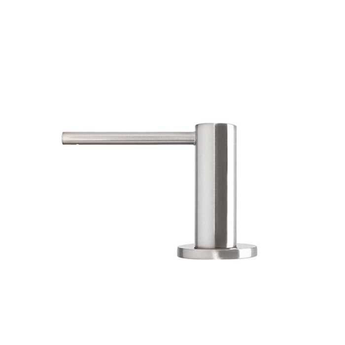 BRUSHED NICKEL ROUND SOAP DISPENSER