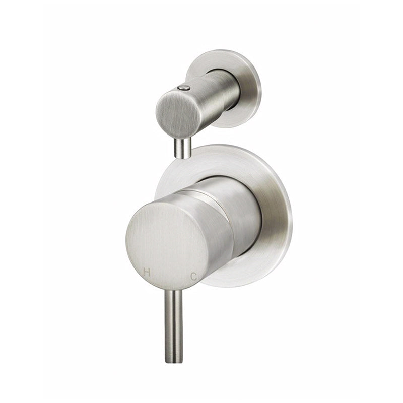 BRUSHED NICKEL ROUND DIVERTER MIXER