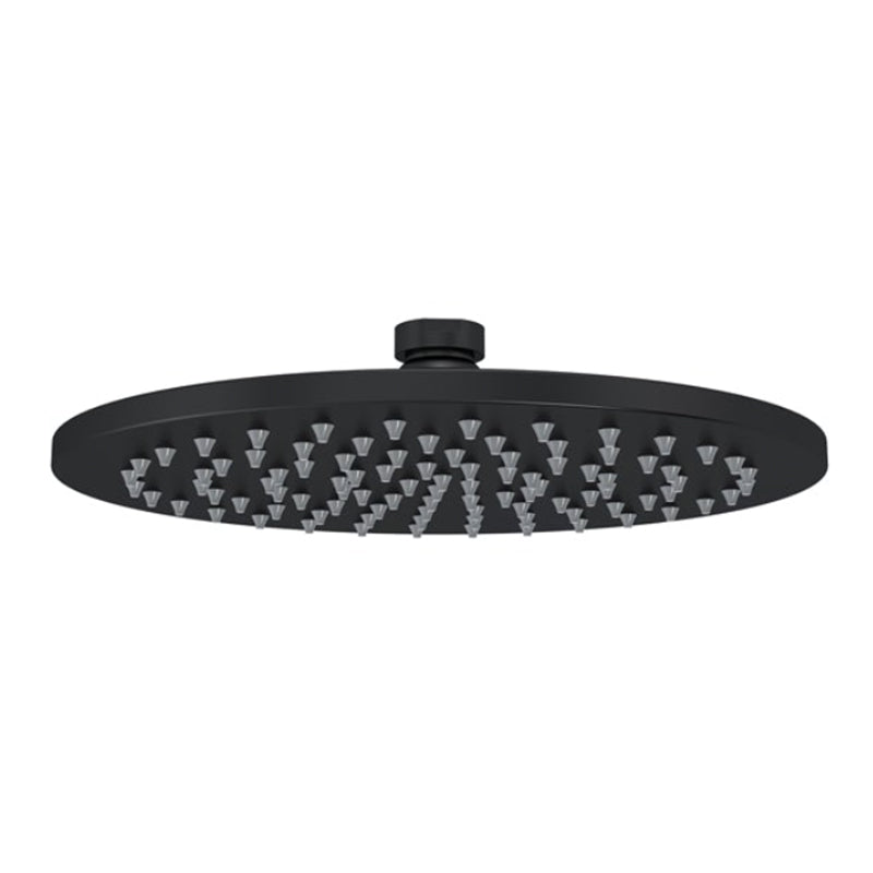 MATTE BLACK ROUND SHOWER ROSE 200MM