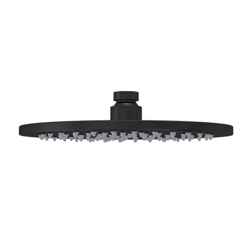 MATTE BLACK ROUND SHOWER ROSE 200MM