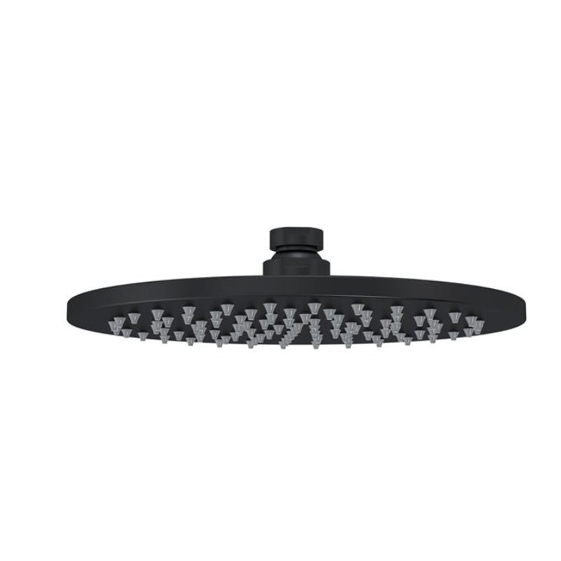 MATTE BLACK ROUND SHOWER ROSE 200MM