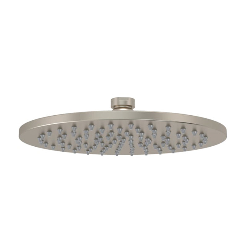 BRUSHED NICKEL ROUND SHOWER ROSE 200MM