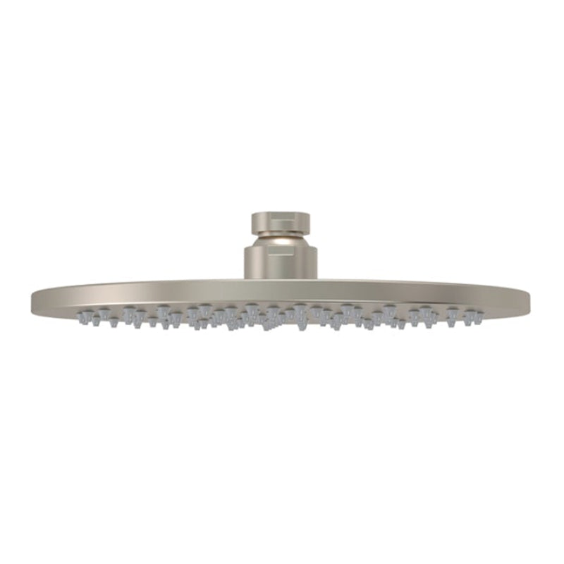 BRUSHED NICKEL ROUND SHOWER ROSE 200MM