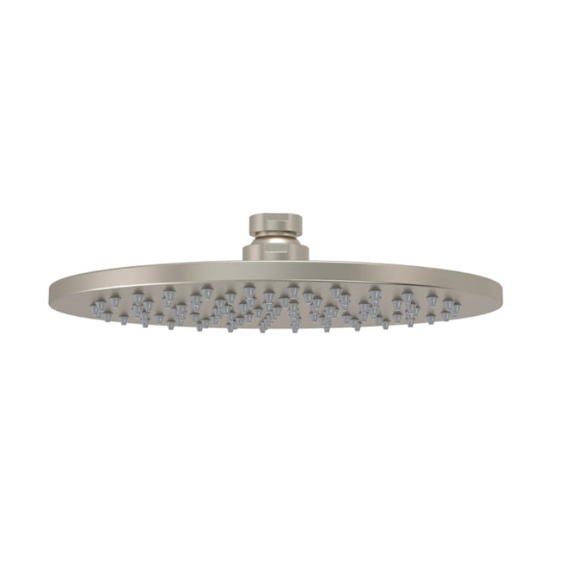 BRUSHED NICKEL ROUND SHOWER ROSE 200MM