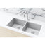 PVD BRUSHED NICKEL KITCHEN SINK - DOUBLE BOWL 760 X 440 - BRUSHED